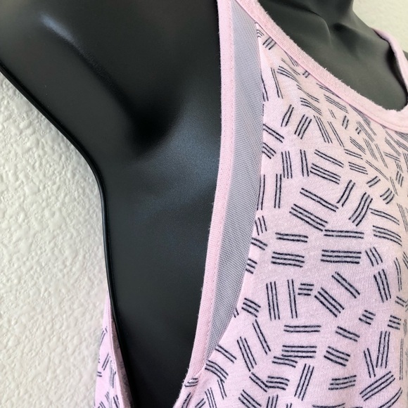 DKNY Swing Tank Top Light Baby Pink/Black 80’s 90's Style Print Size S - Picture 9 of 11